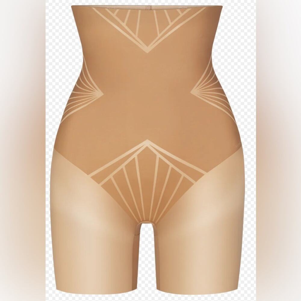 Honeylove ShadowSculpt Mid-Thigh Short Sand 1X Smoothest Shapewear NWT